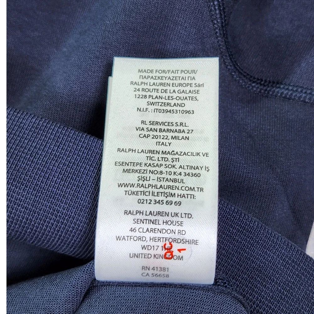 Polo Ralph Lauren Navy Blue Crewneck Sweatshirt 2XLT Embroidered‎ Pony Logo